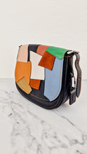 Load image into Gallery viewer, Coach 1941 Saddle 23 Bag in Black with Patchwork Orange Blue Green - Crossbody Shoulder Bag Coach 38482
