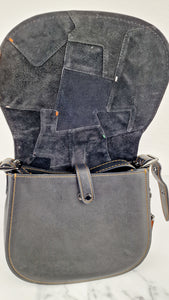 Coach 1941 Saddle 23 Bag in Black with Patchwork Orange Blue Green - Crossbody Shoulder Bag Coach 38482