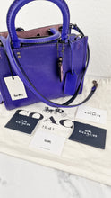 Load image into Gallery viewer, Disney x Coach 1941 Rogue 25 Dark Fairytale Purple with Black Flowers on Suede - LIMITED EDITION Coach 32778
