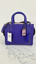 Load image into Gallery viewer, Disney x Coach 1941 Rogue 25 Dark Fairytale Purple with Black Flowers on Suede - LIMITED EDITION Coach 32778
