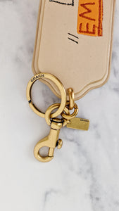 Coach x Jean-Michel Basquiat Empire Bag Charm in Ivory Smooth Leather