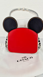 Coach 1941 Disney x Keith Haring Mickey Mouse Ears Kisslock Bag Retro Mickey Mouse Coach Signature in Red, White Black Leather - Handbag Crossbody - Coach 7416