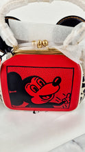 Load image into Gallery viewer, Coach 1941 Disney x Keith Haring Mickey Mouse Ears Kisslock Bag Retro Mickey Mouse Coach Signature in Red, White Black Leather - Handbag Crossbody - Coach 7416
