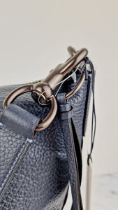 The Hutton Blue Pebble Leather Bag 