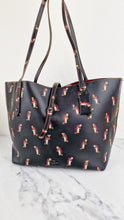 Load image into Gallery viewer, Coach Market Tote with Party Penguins in Black Leather - Shoulder Bag - Coach 25747
