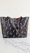 Load image into Gallery viewer, Coach Market Tote with Party Penguins in Black Leather - Shoulder Bag - Coach 25747
