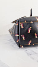 Load image into Gallery viewer, Coach Market Tote with Party Penguins in Black Leather - Shoulder Bag - Coach 25747
