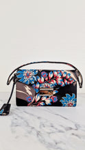 Load image into Gallery viewer, Prada Sound Bag with Floral Print - Black Saffiano Leather with Blue &amp; Red Flowers - Handbag Shoulder Bag Prada BN924K
