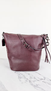 Coach 1941 Duffle Bag in Oxblood Pebble Leather with Zip Top Coach 29257
