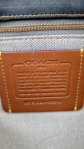 Coach Page 27 With Leopard Print Calfhair & Border Rivets - 1941 Bag Smooth Black Leather - Coach 32870