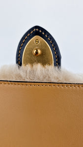 Coach Beat Shoulder Bag With Shearling in 1941 Saddle Smooth Leather & Suede - Brass Hardware & Black Colorblock Details - Coach C5267