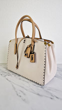 Load image into Gallery viewer, Coach 1941 Cooper Carryall in Chalk &amp; Beechwood with Border Rivets Colorblock - Handbag Shoulder Bag Coach 29256
