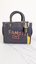 Load image into Gallery viewer, Coach x Jean-Michel Basquiat Famous Rogue 25 in Black Pebble Leather - Handbag Crossbody Shoulder Bag - Coach C0307
