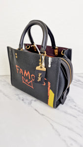 Coach x Jean-Michel Basquiat Famous Rogue 25 in Black Pebble Leather - Handbag Crossbody Shoulder Bag - Coach C0307