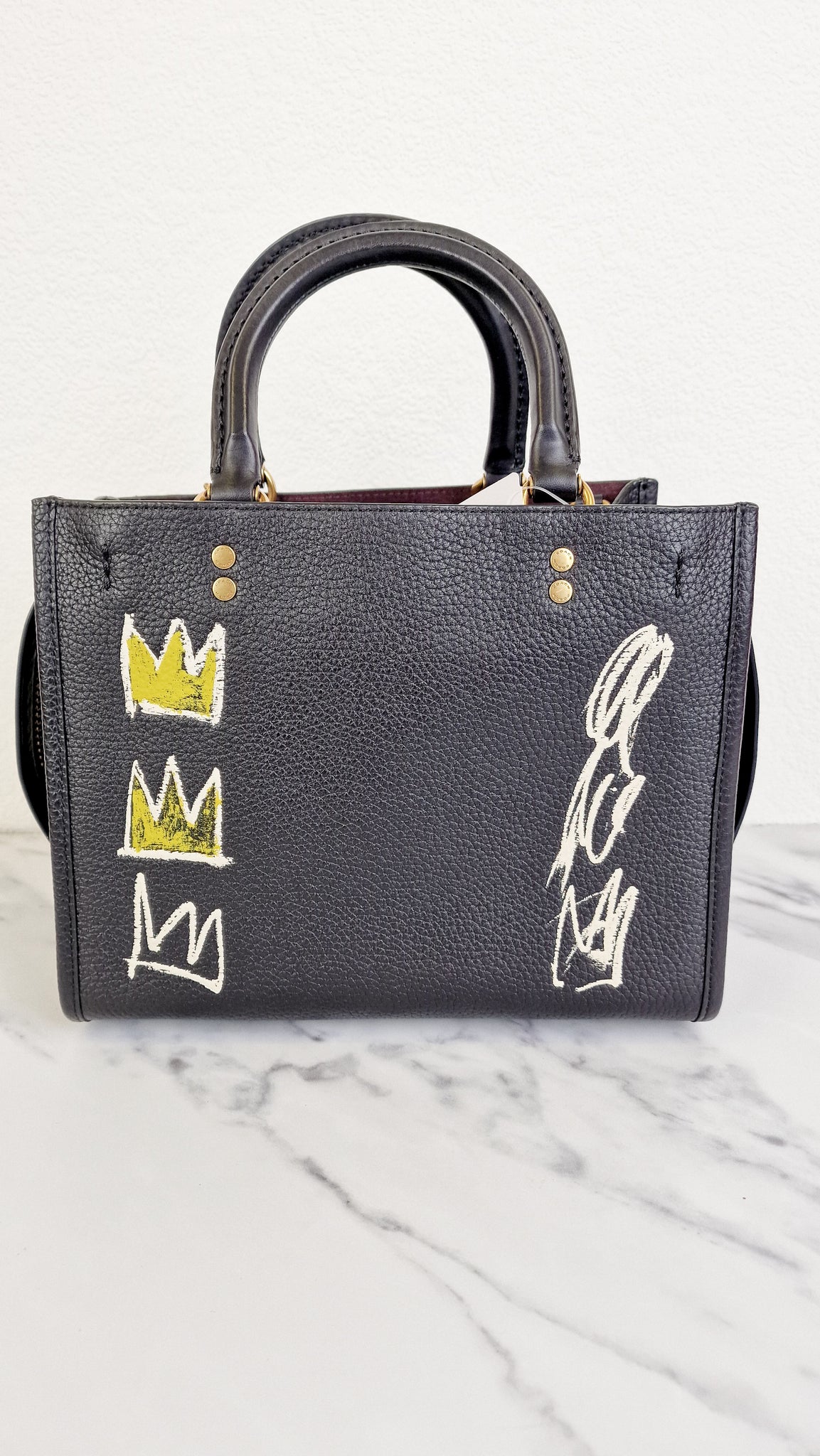 Coach x Jean-Michel Basquiat Famous Rogue 25 in Black Pebble