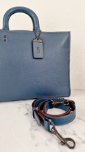 Load image into Gallery viewer, Coach 1941 Rogue Brief Briefcase in Dark Denim Blue Navy Leather - Laptop Bag Handbag Office Bag Work Bag Unisex - Coach 11104
