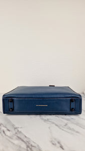 Coach 1941 Rogue Brief Briefcase in Dark Denim Blue Navy Leather - Laptop Bag Handbag Office Bag Work Bag Unisex - Coach 11104