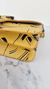 Coach Beat Shoulder Bag RARE Sample Bag With Yellow Brushstroke Pattern Smooth Leather Crossbody Handbag