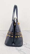 Load image into Gallery viewer, Prada Saffiano Cuir Handbag in Black Leather with Gold Studs - Handbag Prada BN2753&#39;
