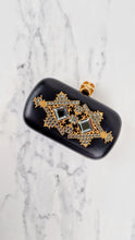 Load image into Gallery viewer, Alexander McQueen Skull Box Clutch Black Leather and Swarovski Crystals Gold Hardware
