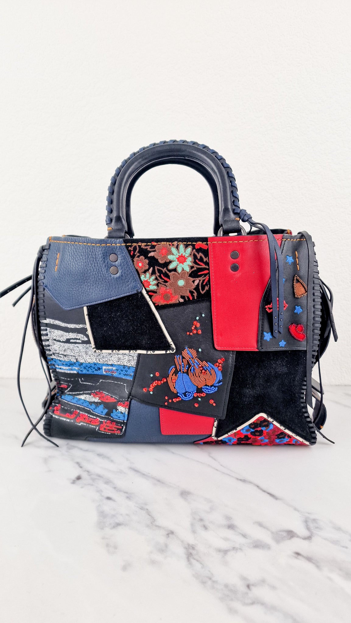 Coach 1941 Rogue 31 in Chalk with Western Embroidery Flowers & Varsity –  Essex Fashion House