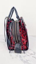Load image into Gallery viewer, RARE Coach 1941 Rogue 31 in Embellished Patchwork in Mixed Materials Black Leather Suede Colorblock Blue &amp; Red Handbag - Coach 58159
