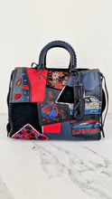 Load image into Gallery viewer, RARE Coach 1941 Rogue 31 in Embellished Patchwork in Mixed Materials Black Leather Suede Colorblock Blue &amp; Red Handbag - Coach 58159
