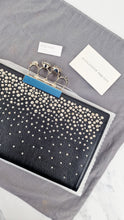 Load image into Gallery viewer, Alexander McQueen Knuckle Skull Flat Clutch in Black Leather Studded 4 Ring Clutch
