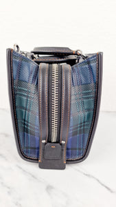 Coach Rogue 20 Tartan Plaid Print Blue Green Black Crossbody Bag Handbag - Coach CH385