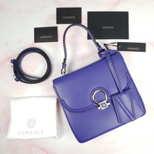 Load image into Gallery viewer, Versace DV One Purple Orange Chamois Handbag TopHandle Medusa
