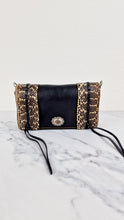Load image into Gallery viewer, Coach Dinky Whipstitch Snakeskin Bag - 1941 Crossbody Bag Black Smooth Leather With White Snakeskin Panels - Coach 86921
