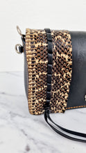 Load image into Gallery viewer, Coach Dinky Whipstitch Snakeskin Bag - 1941 Crossbody Bag Black Smooth Leather With White Snakeskin Panels - Coach 86921
