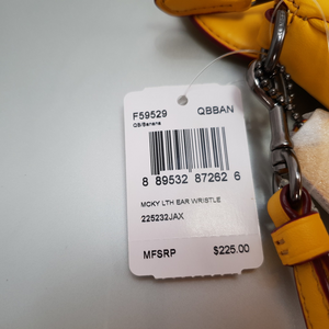 Coach  F59529 Banana Yellow Mickey Mouse EArs Clutch wristlet bag