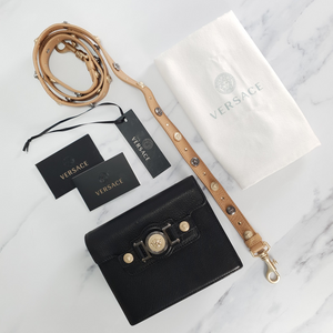 Versace Tribute Medusa Medallion Cervo Borsa Bag Black