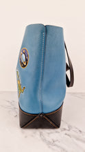 Load image into Gallery viewer, Coach 1941 Gotham Tote with Space Patches Nasa Bag With Space Rexy in Blue &amp; Black Leather Colorblock - Coach 11487

