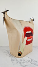 Load image into Gallery viewer, Coach x Tom Wesselmann Duffle 27 Bucket Bag in Ivory With Cigarette Lips - Coach CA306
