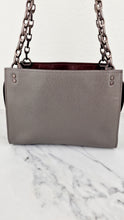 Load image into Gallery viewer, Coach Rogue Shoulder Bag in Grey Grain Leather with Oxblood Lining &amp; C Chain - Coach 26829
