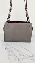 Load image into Gallery viewer, Coach Rogue Shoulder Bag in Grey Grain Leather with Oxblood Lining &amp; C Chain - Coach 26829
