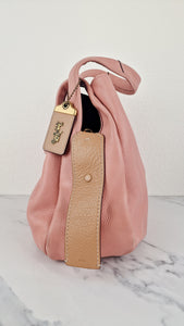 Coach 1941 Bandit Hobo 39 Bag in Peony Pink with Floral Bow - Pebble Leather - 2 in 1 handbag - Coach 86760