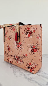 Coach Highline Tote Bag with Floral Print in Pink & Beechwood - Shoulder Bag Coach 55181