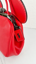 Load image into Gallery viewer, Coach x Disney x Keith Haring Mickey Mouse Ears Bag in Red Smooth Leather With Kisslock &amp; Chain Strap LIMITED EDITION - Handbag Coach 37980
