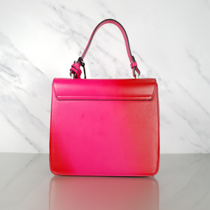 Versace DV One Pink & Red Handbag with Top Handle & Flower LIMITED Versace DV One Pink & Red Handbag with Top Handle & Flower LIMITED