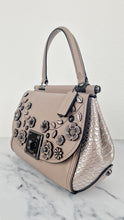 Load image into Gallery viewer, Coach Drifter Top Handle Satchel With Willow Floral Applique in Grey Birch - Coach 54079
