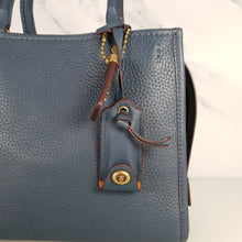 Load image into Gallery viewer, Coach 1941 Rogue 25 in Dark Denim Blue - Shoulder Bag Handbag in Navy Pebble Leather 54536

