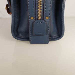 Coach 1941 Rogue 25 in Dark Denim Blue - Shoulder Bag Handbag in Navy Pebble Leather 54536