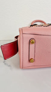 Coach 1941 Rogue 31 in Peony Pink With Snakeskin Tea Roses & Rivets - Handbag With Flowers - Coach 26890