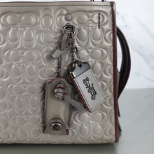 Load image into Gallery viewer, Coach Rogue 25 in Signature Embossed Grey Burnished Leather and C-chain Straps - Crossbody Handbag - SAMPLE BAG
