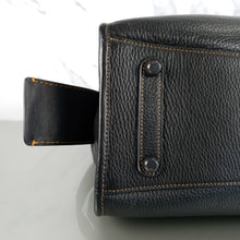 Load image into Gallery viewer, Coach Rogue 36 Whipstitch handle black pebble leather and blue
