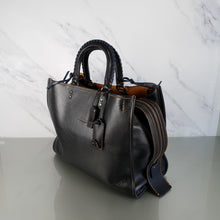 Load image into Gallery viewer, Coach Rogue 36 Whipstitch handle black pebble leather and blue
