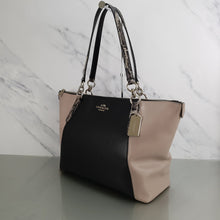 Load image into Gallery viewer, Coach F38308  Ava Tote Bag colorblock grey taupe black 
